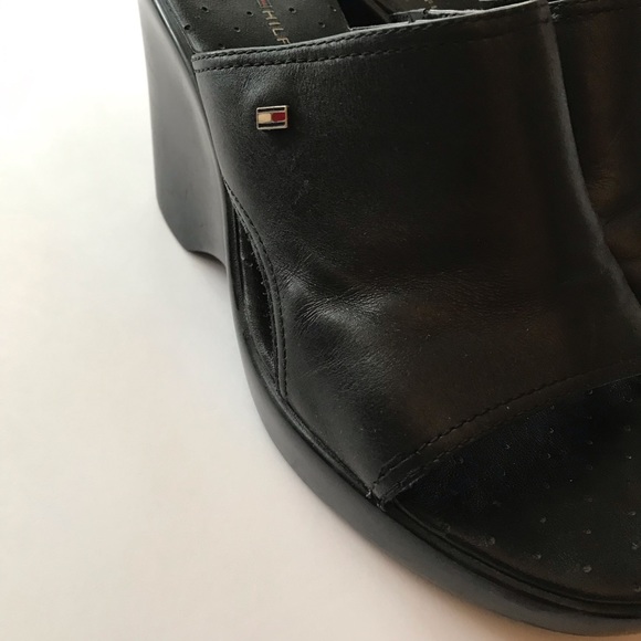 vintage chunky black tommy sandals - Picture 7 of 8